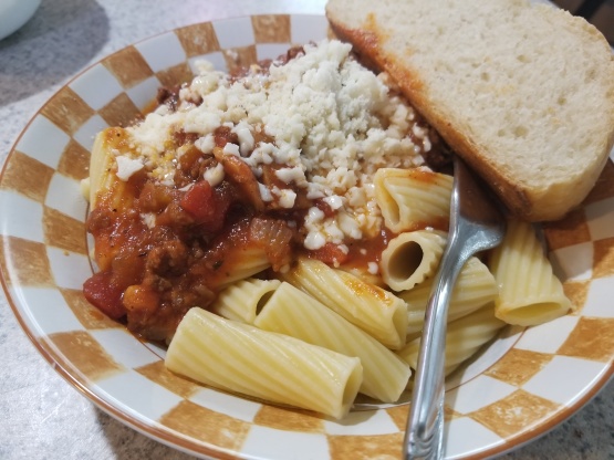 Spaghetti Bolognese Sauce (Beef and Italian Sausage) Recipe