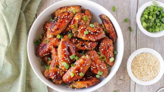 Sticky Sesame Chicken Wings
