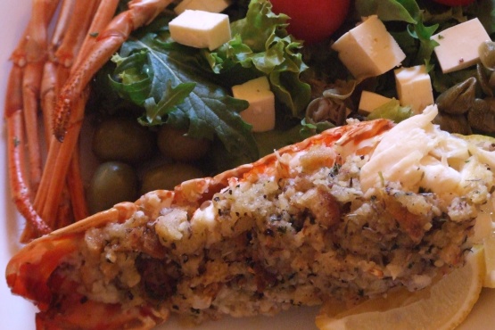 Baked Stuffed Lobster Tails