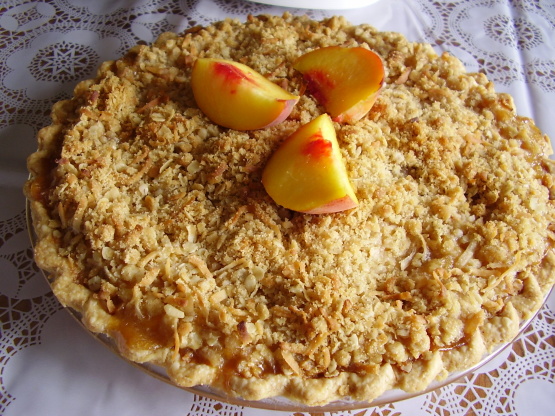 Peach Pie With Coconut Streusel