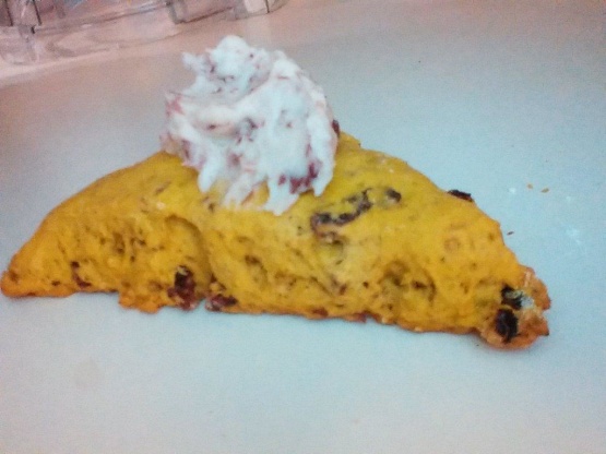 Pumpkin and Cranberry Scones With Cranberry Butter Recipe - Food.com