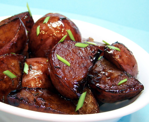 Molasses-Glazed New Potatoes with Walnuts