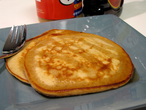 Creamy Crunchy Peanut Butter Pancakes