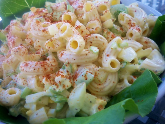 Sweet Amish Macaroni Salad (Done My Way)