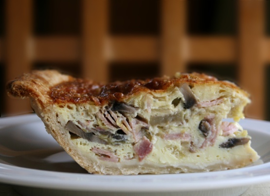 Leek, Ham and Mushroom Quiche