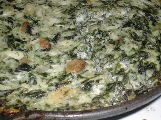 Crustless Dill Spinach Quiche With Mushrooms And Cheese Recipe - Genius ...