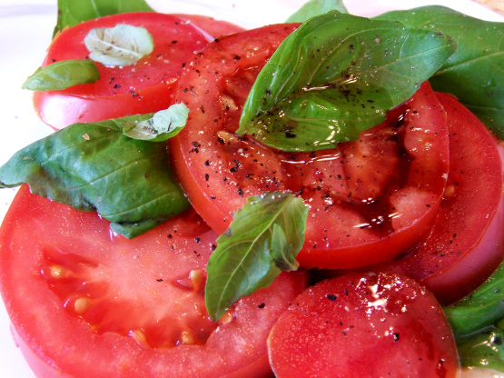 Tomatoes With Fresh Basil and Aged Balsamic Recipe - Food.com