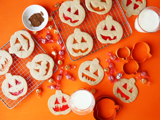Giant Glowing Pumpkin Cookies