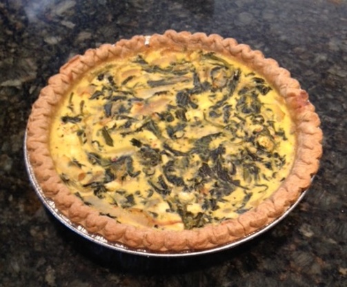 Spinach Quiche With Sun-Dried Tomato and Basil