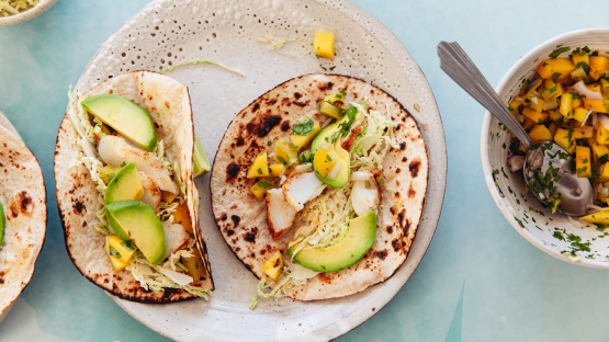 Mahi Mahi Tacos With Tropical Fruit Salsa