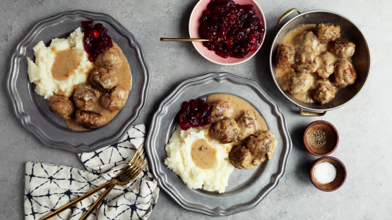 Swedish Meatballs With Lingonberry or Cranberry Sauce Recipe - Food.com