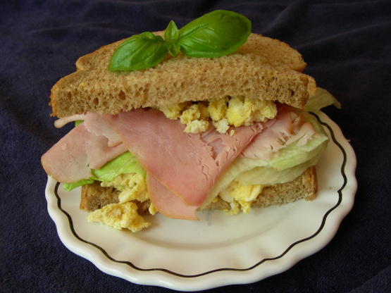 Open-Faced Sandwich Ham and Boiled Egg With Chives Recipe - Food.com