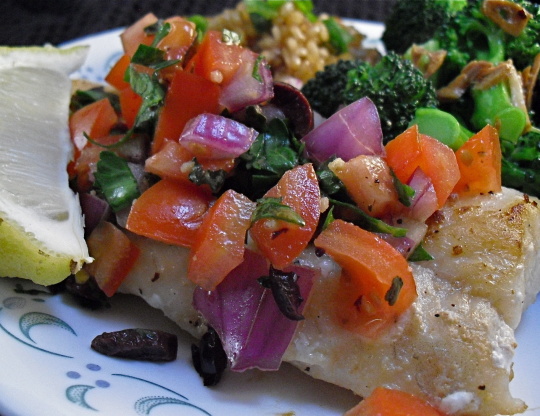 Cod With Mediterranean Salsa