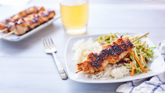 Soy-Glazed Salmon Kabobs