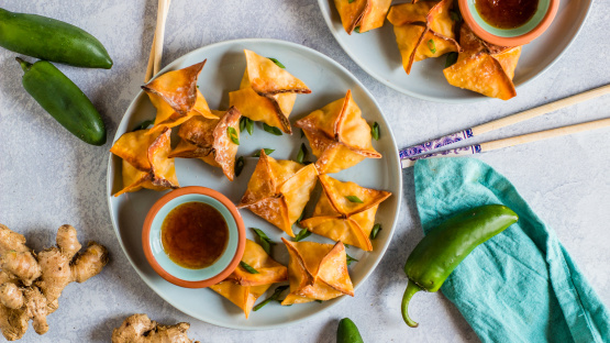Baked Pot Stickers with Sweet Asian Dipping Sauce
