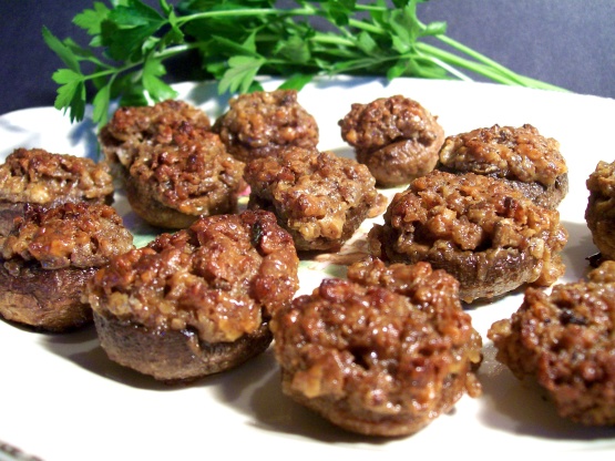 Pecan-Stuffed Mushrooms Recipe - Food.com