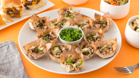 Spicy Sausage Wonton Appetizer