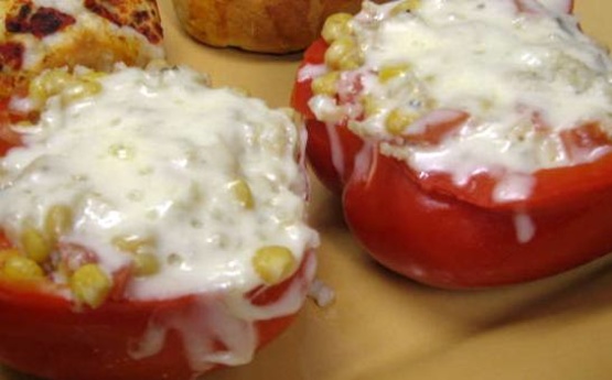 Stuffed Bell Peppers With Rice and Veggies Recipe - Food.com