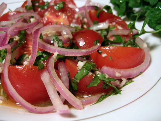 Tomato and onion and. Tomato and onion and