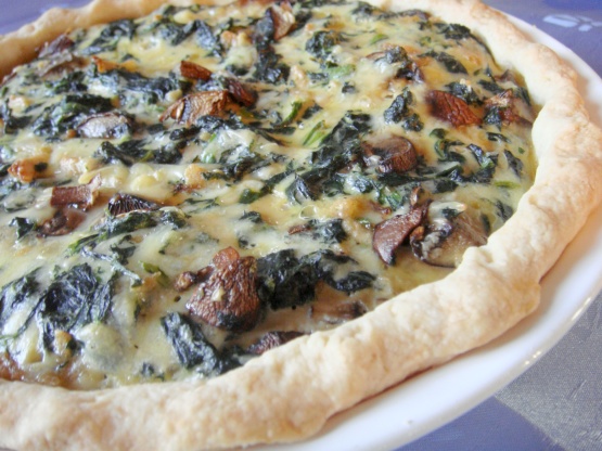 Spinach Mushroom Quiche