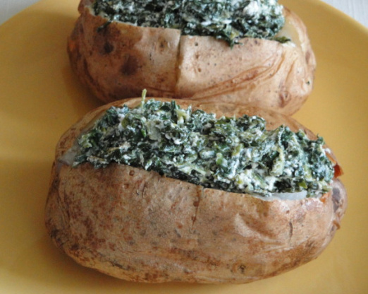 Spinach-Topped Baked Potatoes Recipe - Food.com