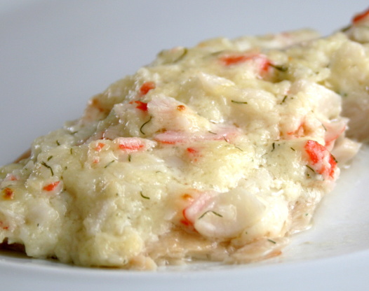 Creamy Crab-Topped Tilapia