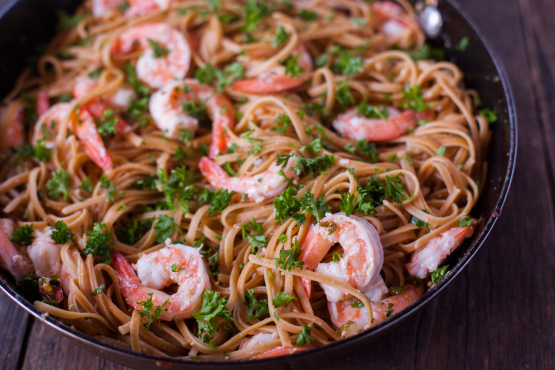 Shrimp Scampi with Linguini