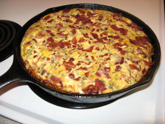 Skillet Potato Pie With Eggs And Cheese Recipe - Genius Kitchen