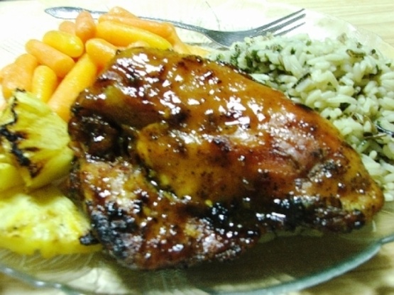 Grilled Chicken With Curry Glaze