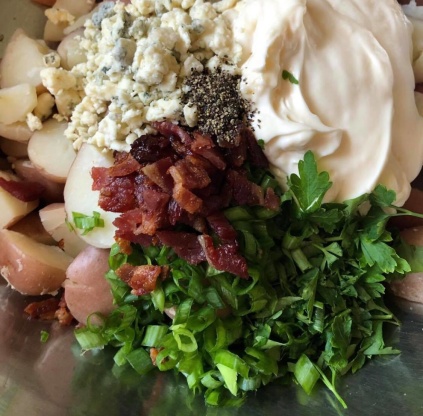 Bacon Blue Cheese Potato Salad Recipe Food Com