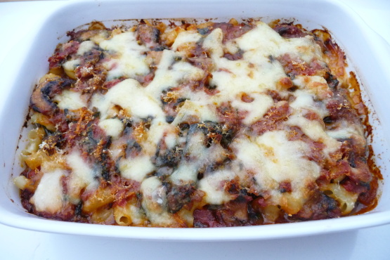 Spinach & Mushroom Pasta Bake