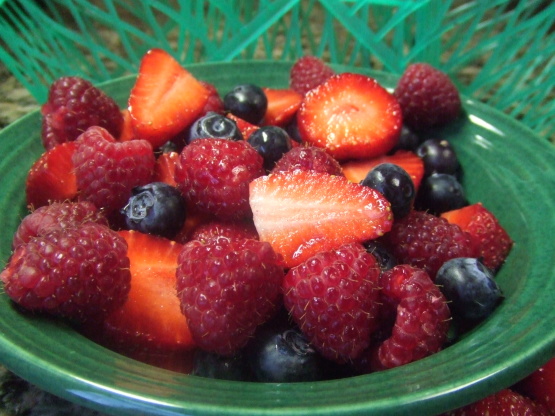Mixed Berry Salad With Sour Cream-Honey Dressing Recipe - Food.com