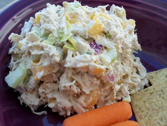 Chicken Salad and Peach Sandwich