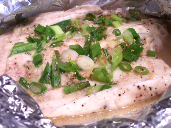 Flounder Fillets Grilled In Foil With An Asian Touch 