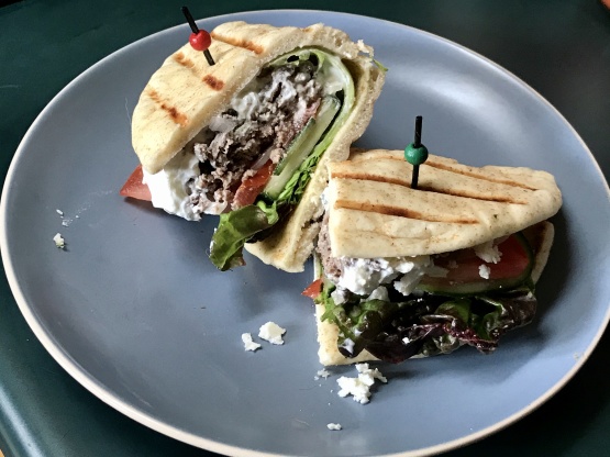 Gyro Burgers With Tzatziki Sauce Recipe - Greek.Food.com