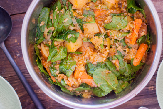 Italian Potato & Spinach Soup