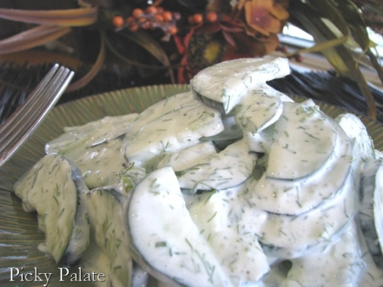 Fresh Creamy Dill Cucumber Salad Recipe - Food.com