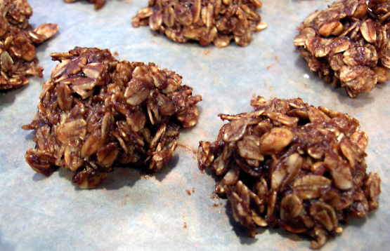 60 Sec. Chocolate Oat Peanut-Butter Cookies!