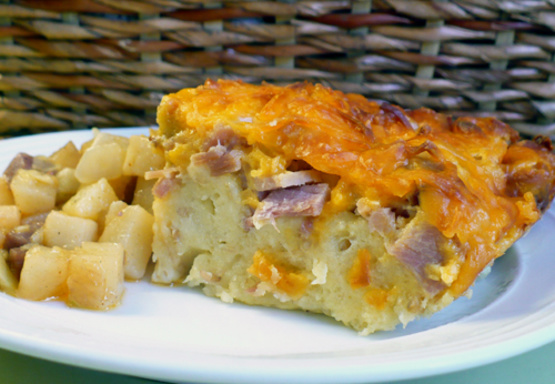 Ham & Cheese Bread Pudding