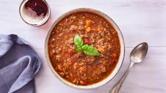 Country Hamburger Lentil Soup