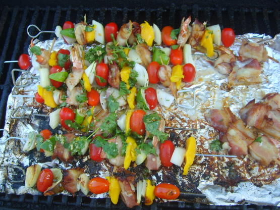 Shrimp and Mango Skewers