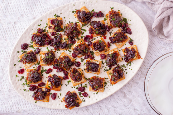 Caramelized Onion, Cranberry & Cream Cheese Bites