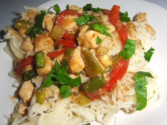 Capelli D Angelo With Thai Chicken Recipe - Healthy.Genius Kitchen