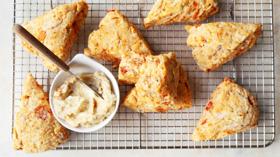 Sun-Dried Tomato, Basil & Black Pepper Scones