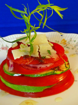 Stacked Tomatoes With Tarragon Infused Oil Recipe - Food.com