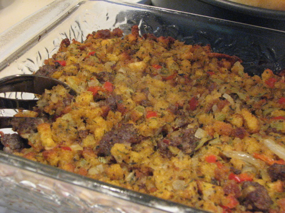 Andouille Sausage and Corn Bread Stuffing Recipe - Food.com