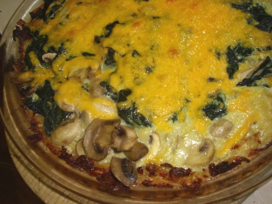 Spinach-Mushroom Quiche Recipe - Cheese.Genius Kitchen