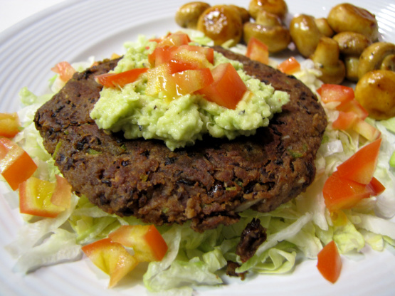 Healthy Spicy Black Bean Cakes With Guacamole Recipe - Food.com