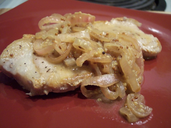 Pork Chops With Mustard And Shallot Sauce Recipe - Genius Kitchen