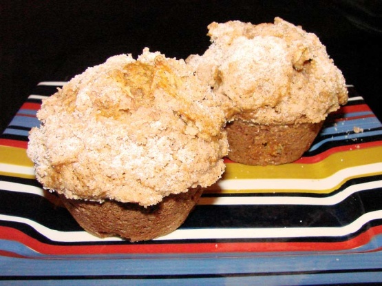 Pumpkin-Apple Muffins With Streusel Topping Recipe - Food.com